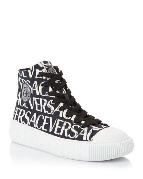 versace sneaker high white herren|barocco high top greca sneakers.